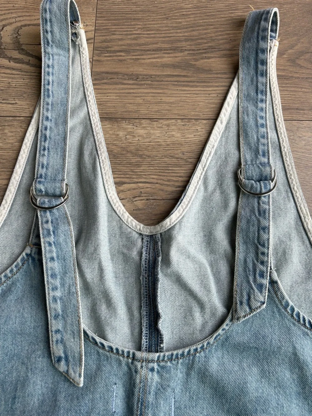 We the Free Denim Short Overalls Romper - Blue - Picture 9 of 9